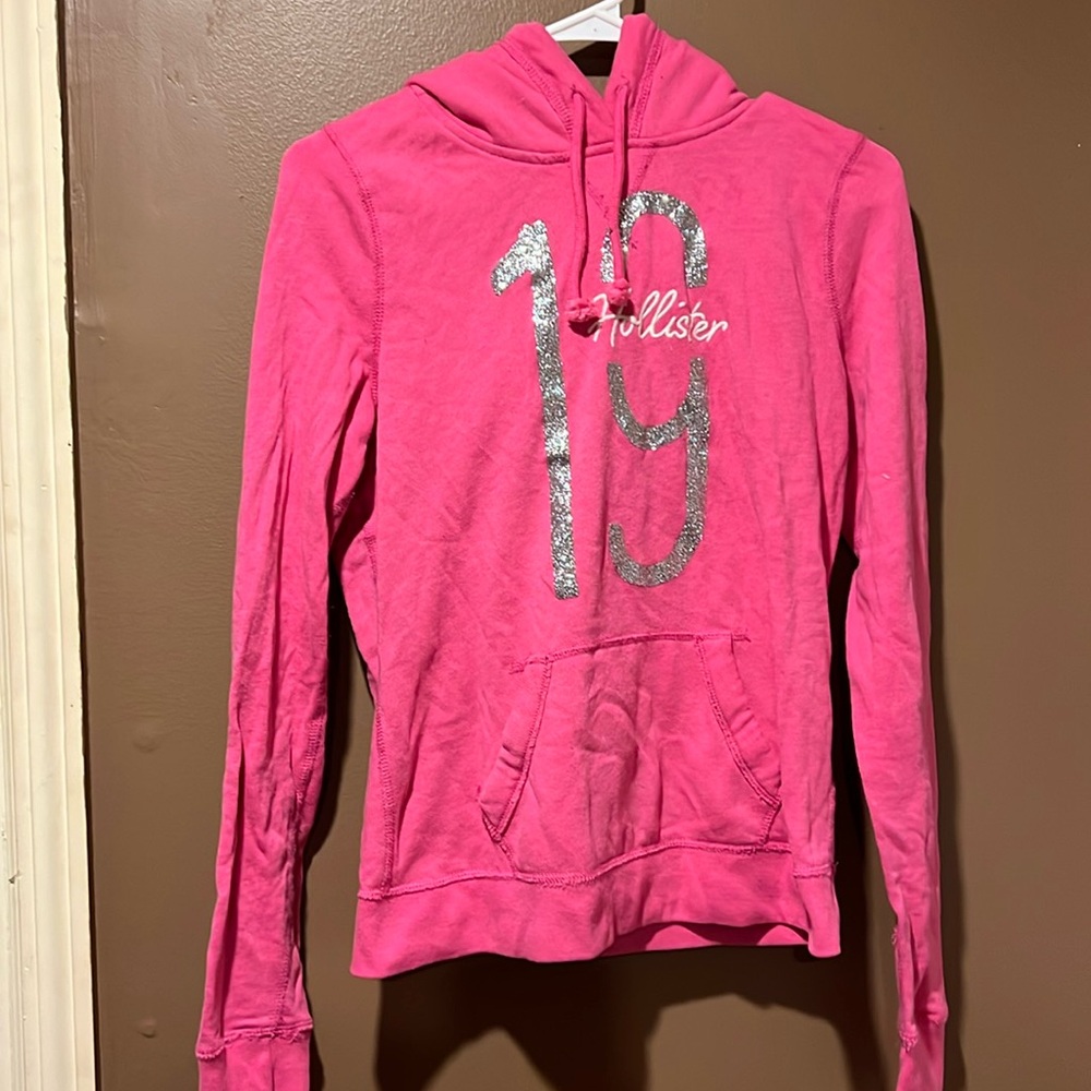 Gently used hollister pink hoodie
